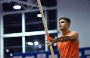 13 February 2019; Olympic Gold Medallist Thiago Braz competing in the Hodson Bay Group Men's Pole Vault during the AIT International Grand Prix 2019 at the Athlone Institute of Technology in Westmeath. Photo by Brendan Moran/Sportsfile