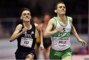 13 February 2019; Brian Fay of Ireland, left, and Kieran Kelly of Ireland competing in the AIT Men's Mile during the AIT International Grand Prix 2019 at the Athlone Institute of Technology in Westmeath.  Photo by Brendan Moran/Sportsfile