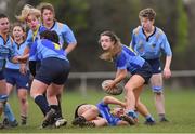 13 February 2019; Action from the Kay Bowen Women’s Senior Cup Final match between UCD and DCU at MU Barnhall RFC in Leixlip, Kildare. Photo by Piaras Ó Mídheach/Sportsfile