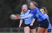13 February 2019; Action from the Kay Bowen Women’s Senior Cup Final match between UCD and DCU at MU Barnhall RFC in Leixlip, Kildare. Photo by Piaras Ó Mídheach/Sportsfile