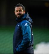 15 February 2019; Defence coach Andy Farrell during an Ireland rugby open training session at the Aviva Stadium in Dublin. Photo by Seb Daly/Sportsfile
