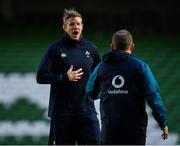 15 February 2019; Forwards coach Simon Easterby, left, and kicking coach Richie Murphy during an Ireland rugby open training session at the Aviva Stadium in Dublin. Photo by Seb Daly/Sportsfile