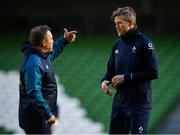 15 February 2019; Kicking coach Richie Murphy, left, and forwards coach Simon Easterby during an Ireland rugby open training session at the Aviva Stadium in Dublin. Photo by Seb Daly/Sportsfile
