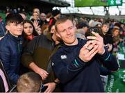15 February 2019; Keith Earls meets supporters following an Ireland rugby open training session at the Aviva Stadium in Dublin. Photo by Seb Daly/Sportsfile