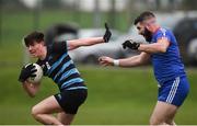 15 February 2019; Tomas Hughes of SRC in action against John Kennedy of Mary I Thurles during the Electric Ireland HE GAA Corn Comhairle Ardoideachais Final match between Southern Regional College and Mary Immaculate College, Thurles, at Mallow GAA Sports Comlpex in Cork. Photo by Diarmuid Greene/Sportsfile