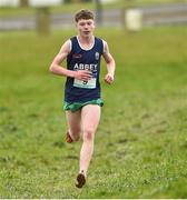 15 February 2019; Tadhg Connolly, from Abbey Community College, Waterford, who won the Junior Boys 3500m, during the Irish Life Health Munster Schools Cross Country event at WIT Sports Campus in Carrignore, Waterford. Photo by Matt Browne/Sportsfile