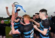 15 February 2019; SRC captain Dylan McKenna celebrates with team-mates after the Electric Ireland HE GAA Corn Comhairle Ardoideachais Final match between Southern Regional College and Mary Immaculate College, Thurles, at Mallow GAA Sports Comlpex in Cork. Photo by Diarmuid Greene/Sportsfile