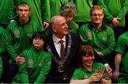 15 February 2019; Lord Mayor of Dublin Nial Ring today met Dublin athletes as they prepare to represent Ireland at the World Summer Games in Abu Dhabi in 2019 at Mansion House in Dublin. Photo by Piaras Ó Mídheach/Sportsfile