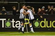 15 February 2019; Sean Murray of Dundalk celebrates after scoring his side's first goal with teammate John Mountney, right, during the SSE Airtricity League Premier Division match between Dundalk and Sligo Rovers at Oriel Park in Dundalk, Louth. Photo by Ben McShane/Sportsfile
