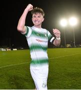 15 February 2019; Shamrock Rovers captain Ronan Finn celebrates after the SSE Airtricity League Premier Division match between Waterford and Shamrock Rovers at the RSC in Waterford. Photo by Matt Browne/Sportsfile