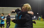 15 February 2019; Sligo Rovers manager Liam Buckley, right, celebrates with Johnny Dunleavy of Sligo Rovers following the SSE Airtricity League Premier Division match between Dundalk and Sligo Rovers at Oriel Park in Dundalk, Louth. Photo by Ben McShane/Sportsfile