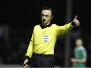 15 February 2019; Referee Neil Doyle during the SSE Airtricity League Premier Division match between St Patrick's Athletic and Cork City at Richmond Park in Dublin. Photo by Michael Ryan/Sportsfile