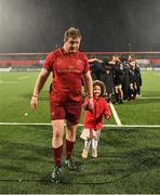 15 February 2019; Stephen Archer of Munster leaves the field with his daughter Alex after the Guinness PRO14 Round 15 match between Munster and Southern Kings at Irish Independent Park in Cork. Photo by Diarmuid Greene/Sportsfile
