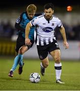 15 February 2019; Patrick Hoban of Dundalk in action against Kris Twardek of Sligo Rovers during the SSE Airtricity League Premier Division match between Dundalk and Sligo Rovers at Oriel Park in Dundalk, Louth. Photo by Ben McShane/Sportsfile