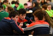 16 February 2019; Carlow team from Na Cnoic Arda, Marie Cranny, Darragh Brennan, James Cranny and Seán Breen taking part in the Tráth na gCéisteann Boird during the Cream of The Crop at Scór na nÓg All Ireland Finals at St Gerards De La Salle Secondary School in Castlebar, Co Mayo. Photo by Eóin Noonan/Sportsfile