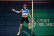 16 February 2019; Matthew Callinan Keenan of St. L. O'Toole AC, Co Carlow, competing in the Men's Pole Vault during day 1 of the Irish Life Health National Senior Indoor Athletics Championships at the National Indoor Arena in Abbotstown, Dublin. Photo by Sam Barnes/Sportsfile