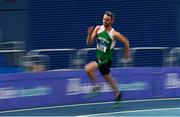16 February 2019; Thomas Barr of Ferrybank AC, Co. Waterford, competing in the Men's 400m event during day 1 of the Irish Life Health National Senior Indoor Athletics Championships at the National Indoor Arena in Abbotstown, Dublin. Photo by Sam Barnes/Sportsfile