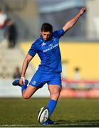16 February 2019; Ross Byrne of Leinster kicks a conversion during the Guinness PRO14 Round 15 match between Zebre and Leinster at the Luigi Zaffanella Stadium in Viadana, Italy. Photo by Ramsey Cardy/Sportsfile