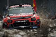 16 February 2019; Sébastien Ogier and Julien Ingrassia in their Citroen C3 WRC during SS13 Hagfors 2 at the FIA World Rally Championship Sweden at Torsby in Sweden. Photo by Philip Fitzpatrick/Sportsfile
