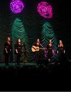 16 February 2019; Munster team from Cullen, Cork, Clodagh O Connor, Maggie Moynihan, Katie O Sullivan, Emily Nagle and Gemma Nagle competing in the Bailéad Ghrúpa catagory during the Cream of The Crop at Scór na nÓg All Ireland Finals at St Gerards De La Salle Secondary School in Castlebar, Co Mayo. Photo by Eóin Noonan/Sportsfile