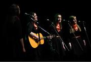 16 February 2019; Munster team from Cullen, Cork, Clodagh O Connor, Maggie Moynihan, Katie O Sullivan, Emily Nagle and Gemma Nagle competing in the Bailéad Ghrúpa catagory during the Cream of The Crop at Scór na nÓg All Ireland Finals at St Gerards De La Salle Secondary School in Castlebar, Co Mayo. Photo by Eóin Noonan/Sportsfile