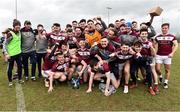 16 February 2019; Liverpool Hope University players celebrate after the Electric Ireland HE GAA Corn na Mac Leinn Shield Final match between Liverpool Hope University and Institute of Technology, Tallaght at Mallow GAA in Mallow, Cork. Photo by Matt Browne/Sportsfile