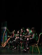 16 February 2019; Ulster team from Madden Raparees, Armagh, Cadhla Tohill, Eimear McGeary, Róise McGeary, Ríoghnach McKinney and Danu McKinney competing in the Ceol Uirlise catagory during the Cream of The Crop at Scór na nÓg All Ireland Finals at St Gerards De La Salle Secondary School in Castlebar, Co Mayo. Photo by Eóin Noonan/Sportsfile