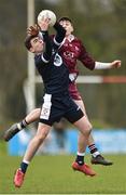 16 February 2019; Conor Mathers of New York in action against Michael Fitzgerald of  Marino Institute of Education during the Electric Ireland HE GAA Corn na Mac Leinn Shield Final match between Marino Institute of Education and New York at Mallow GAA in Mallow, Cork. Photo by Matt Browne/Sportsfile