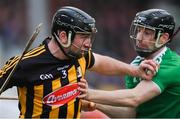 17 February 2019; Conor Delaney of Kilkenny in action against Graeme Mulcahy of Limerick during the Allianz Hurling League Division 1A Round 3 match between Kilkenny and Limerick at Nowlan Park in Kilkenny. Photo by Piaras Ó Mídheach/Sportsfile