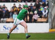 17 February 2019; Shane Dowling of Limerick shoots to score his side's first goal during the Allianz Hurling League Division 1A Round 3 match between Kilkenny and Limerick at Nowlan Park in Kilkenny. Photo by Piaras Ó Mídheach/Sportsfile