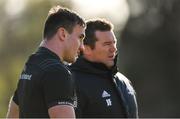 18 February 2019; Ronan Kelleher with scrum coach John Fogarty during Leinster Rugby Squad Training at Rosemount in UCD, Dublin. Photo by Piaras Ó Mídheach/Sportsfile