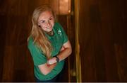 18 February 2019; Kathryn Dane poses for a portrait following an Ireland Women's Rugby Press Conference at Sandymount Hotel in Dublin. Photo by Eóin Noonan/Sportsfile