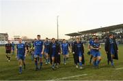 16 February 2019; Leinster players following the Guinness PRO14 Round 15 match between Zebre and Leinster at the Luigi Zaffanella Stadium in Viadana, Italy. Photo by Ramsey Cardy/Sportsfile
