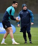 20 February 2019; Kicking coach Richie Murphy with Conor Murray during Ireland Rugby squad training at Carton House in Maynooth, Kildare. Photo by Brendan Moran/Sportsfile