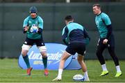 20 February 2019; Peter O'Mahony, left, and Chris Farrell during Ireland Rugby squad training at Carton House in Maynooth, Kildare. Photo by Brendan Moran/Sportsfile