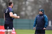 20 February 2019; Kicking coach Richie Murphy, right, with Jack Conan during Ireland Rugby squad training at Carton House in Maynooth, Kildare. Photo by Brendan Moran/Sportsfile