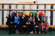 20 February 2019; In attendance are TILDA ambassadors, from left, Mícheál Ó Muircheartaigh, GAA Commentator, Claire Egan, former Mayo Footballer, Anthony Molloy and Maria Devenney, former Donegal footballers, Eamonn Rea, former Limerick hurler, and Denis Coughlan, former Cork dual player, during the How to Age Well: GAA and TILDA Partnership launch at Croke Park in Dublin. The partnership  will see live talks take place across Ireland in Mayo, Cork, Donegal, Longford and Limerick. Photo by Sam Barnes/Sportsfile