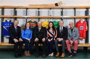 20 February 2019; In attendance are TILDA ambassadors, from left, Mícheál Ó Muircheartaigh, GAA Commentator, Claire Egan, former Mayo Footballer, Anthony Molloy and Maria Devenney, former Donegal footballers, Eamonn Rea, former Limerick hurler, and Denis Coughlan, former Cork dual player, during the How to Age Well: GAA and TILDA Partnership launch at Croke Park in Dublin. The partnership will see live talks take place across Ireland in Mayo, Cork, Donegal, Longford and Limerick. Photo by Sam Barnes/Sportsfile