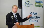 20 February 2019; Mícheál Ó Muircheartaigh, TILDA Ambassador and GAA commentator, speaking during the How to Age Well: GAA and TILDA Partnership launch at Croke Park in Dublin. The partnership  will see live talks take place across Ireland in Mayo, Cork, Donegal, Longford and Limerick. Photo by Sam Barnes/Sportsfile