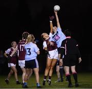 20 February 2019; Áine McDonagh of UCD in action against Siobhan Divilly of NUI Galway during the O’Connor Cup Round 2 match between University College Dublin and National University of Ireland Galway at Billings Park in Belfield, UCD, Dublin. Photo by Stephen McCarthy/Sportsfile