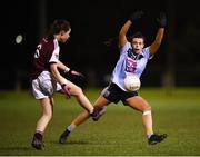 20 February 2019; Kelly Joyce Jordan of UCD in action against Kate Geraghty of NUI Galway during the O’Connor Cup Round 2 match between University College Dublin and National University of Ireland Galway at Billings Park in Belfield, UCD, Dublin. Photo by Stephen McCarthy/Sportsfile