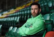 21 February 2019; Manager Stephen Bradley poses for a portrait during a Shamrock Rovers media event at Tallaght Stadium in Tallaght, Dublin. Photo by Eóin Noonan/Sportsfile