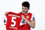 20 February 2019; Lee Desmond during St. Patrick's Athletic Squad Portraits at Ballyoulster United AFC, in Celbridge, Co. Kildare. Photo by Piaras Ó Mídheach/Sportsfile