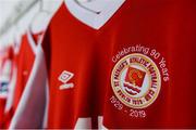 20 February 2019; A general view of a St. Patrick's Athletic jersey at the St. Patrick's Athletic Squad Portraits at Ballyoulster United AFC, in Celbridge, Co. Kildare. Photo by Piaras Ó Mídheach/Sportsfile
