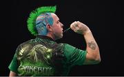 21 February 2019; Peter Wright during his Premier League Darts Night Three match against Steve Lennon at the 3Arena in Dublin. Photo by Seb Daly/Sportsfile
