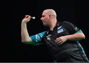 21 February 2019; Rob Cross during his Premier League Darts Night Three match against Rob Cross, at the 3Arena in Dublin. Photo by Seb Daly/Sportsfile