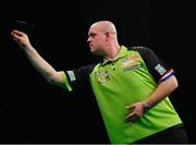 21 February 2019; Michael van Gerwen during his Premier League Darts Night Three match against Rob Cross, at the 3Arena in Dublin. Photo by Seb Daly/Sportsfile