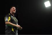 21 February 2019; Daryl Gurney celebrates following his Premier League Darts Night Three match against Michael Smith at the 3Arena in Dublin Photo by Seb Daly/Sportsfile
