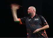 21 February 2019; Raymond van Barneveld during his Premier League Darts Night Three match against Mensur Suljovic at the 3Arena in Dublin. Photo by Seb Daly/Sportsfile