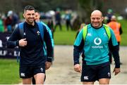 22 February 2019; Rob Kearney, and Rory Best arrive for Ireland Rugby squad training at Carton House in Maynooth, Kildare. Photo by Brendan Moran/Sportsfile